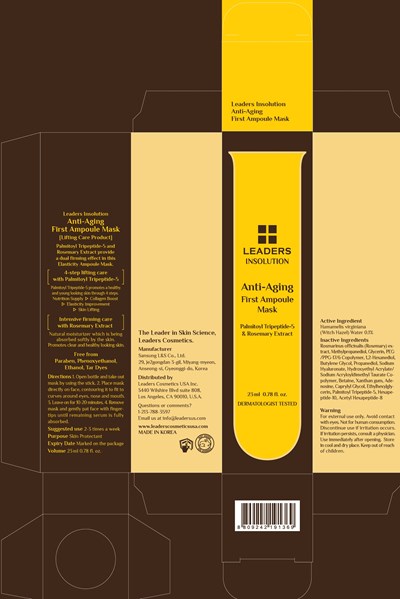 Image Of Carton (Leaders Anti Aging First Ampoule Mask Carton)